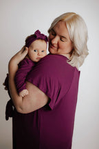 Plum Purple Maternity Labor and Delivery/ Nursing Gown