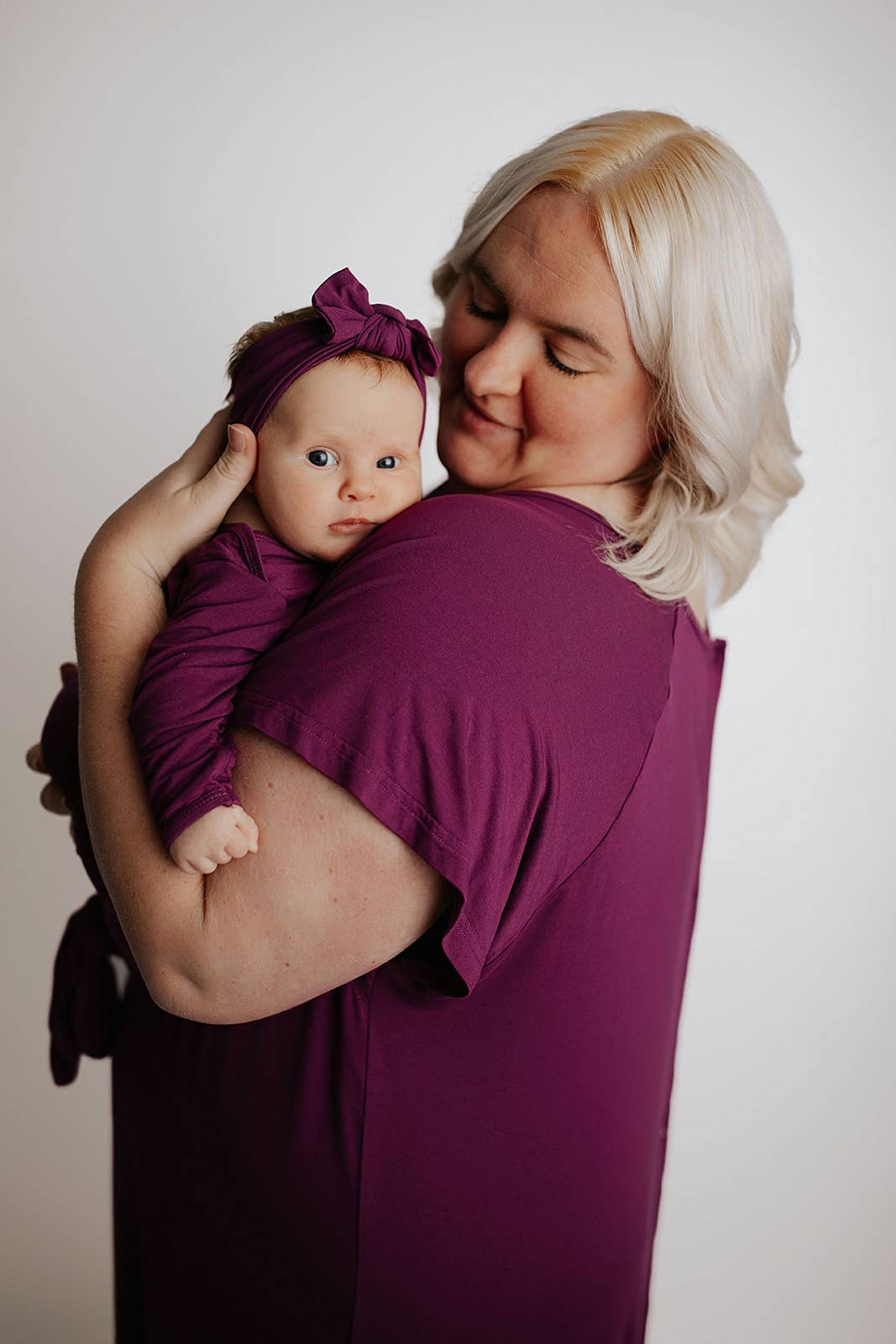 Plum Purple Maternity Labor and Delivery/ Nursing Gown