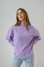 Cotton-Poly Fleece Mock-Neck Pullover Sweatshirt 280 GSM Vintage Wash
