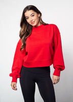 Cotton-Polyester Mock-Neck Pullover Sweatshirt 290 GSM