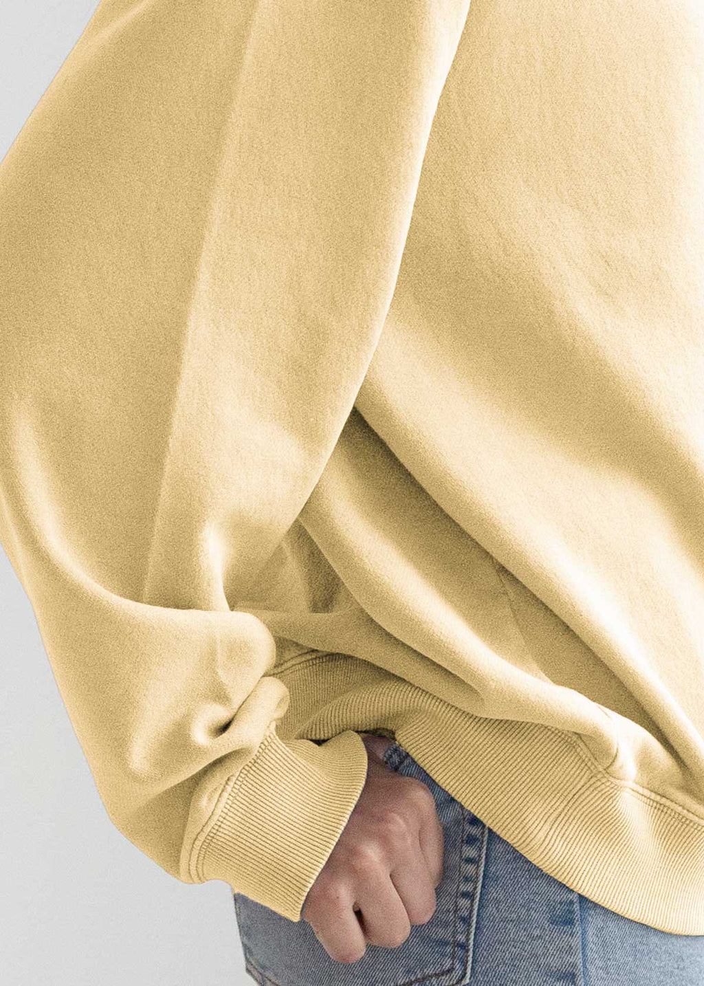 Cotton-Poly Fleece Mock-Neck Pullover Sweatshirt 280 GSM Vintage Wash