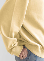 Cotton-Poly Fleece Mock-Neck Pullover Sweatshirt 280 GSM Vintage Wash