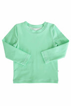 Nylon-Spandex Solid Blue Long Sleeve Rash Guard UPF 50+