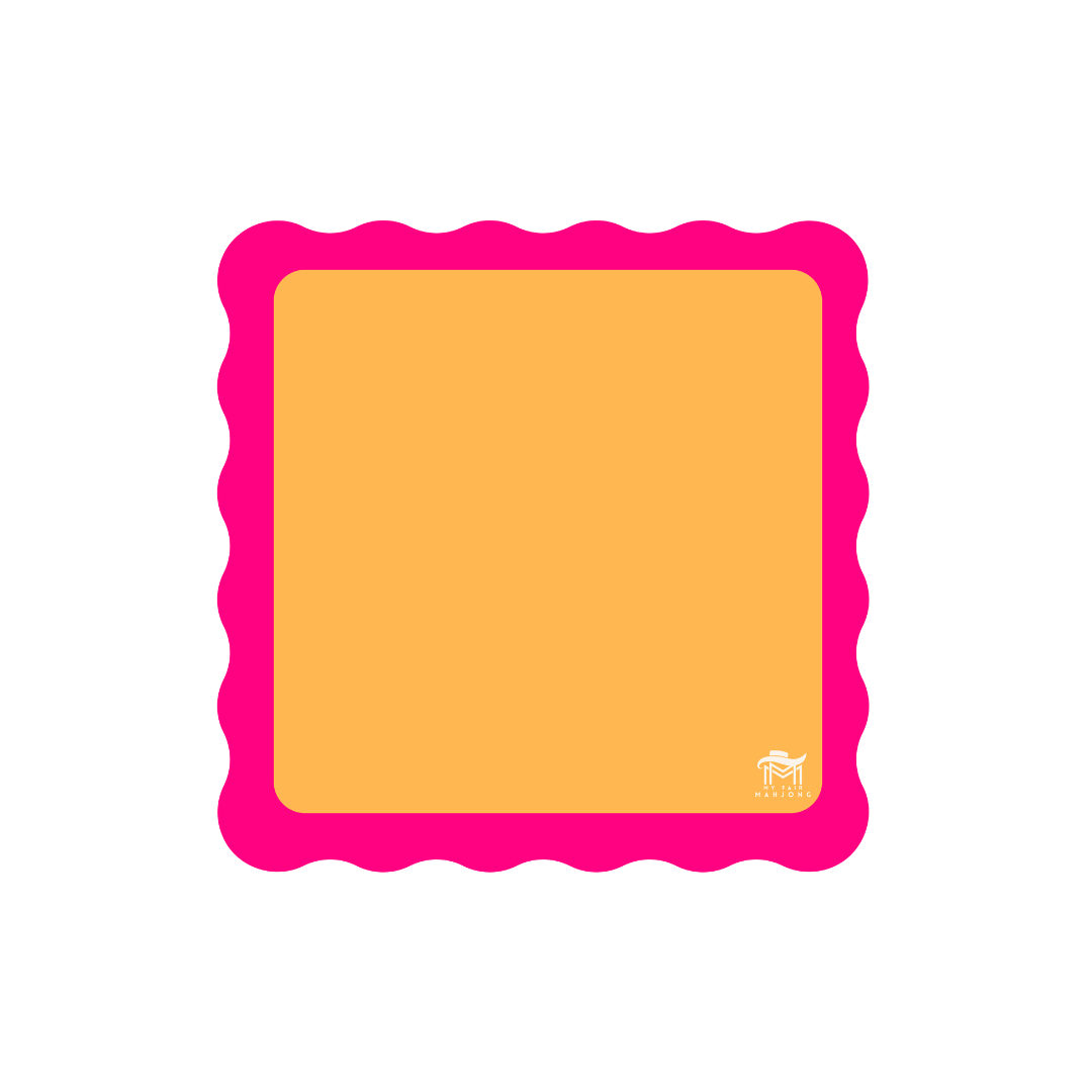 Neoprene Mini Scalloped Mahjong Mat Color Wave 21"×21"