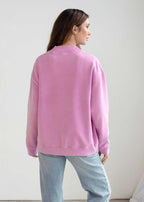 Cotton-Poly Fleece Mock-Neck Pullover Sweatshirt 280 GSM Vintage Wash