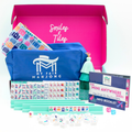 Melamine Mini Travel Mahjong Set 160 Tiles with Bag White