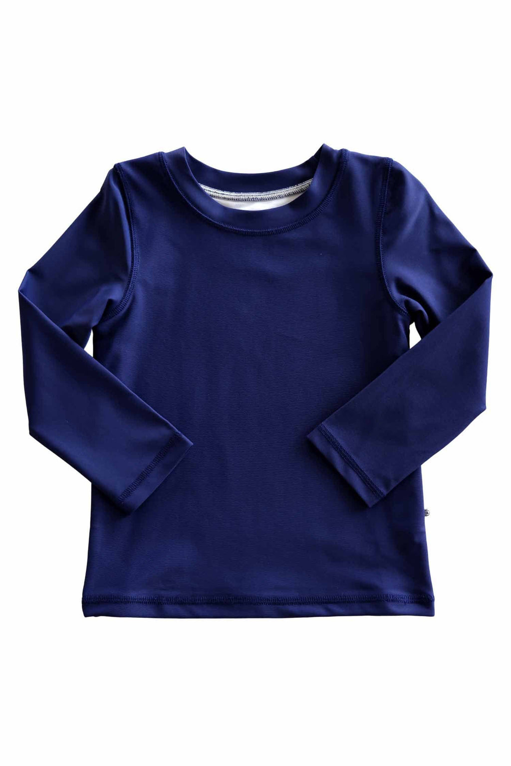 Nylon-Spandex Solid Blue Long Sleeve Rash Guard UPF 50+