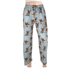 Cotton Blend Dachshund Print Unisex Pajama Bottoms