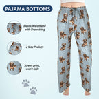 Cotton Blend Dachshund Print Unisex Pajama Bottoms