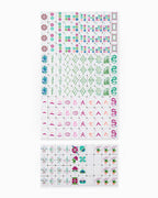 Melamine Mahjong Tile Set 160 Tiles Magenta Olive Pink