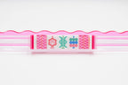 Melamine Crystal Prism Mahjong Tile Set 166 Tiles Pink 1.25"×0.9"×0.7"