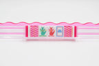 Melamine Crystal Prism Mahjong Tile Set 166 Tiles Pink 1.25"×0.9"×0.7"