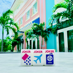 Melamine Mini Travel Mahjong Set 160 Tiles with Bag White