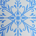 Neoprene Blue Bird Butterfly Motif Mahjong Mat 33"×33"