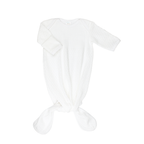Knit Knotted Overlap Shoulder Gown
