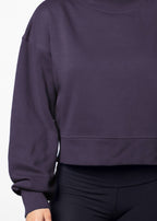 Cotton-Polyester Mock-Neck Pullover Sweatshirt 290 GSM