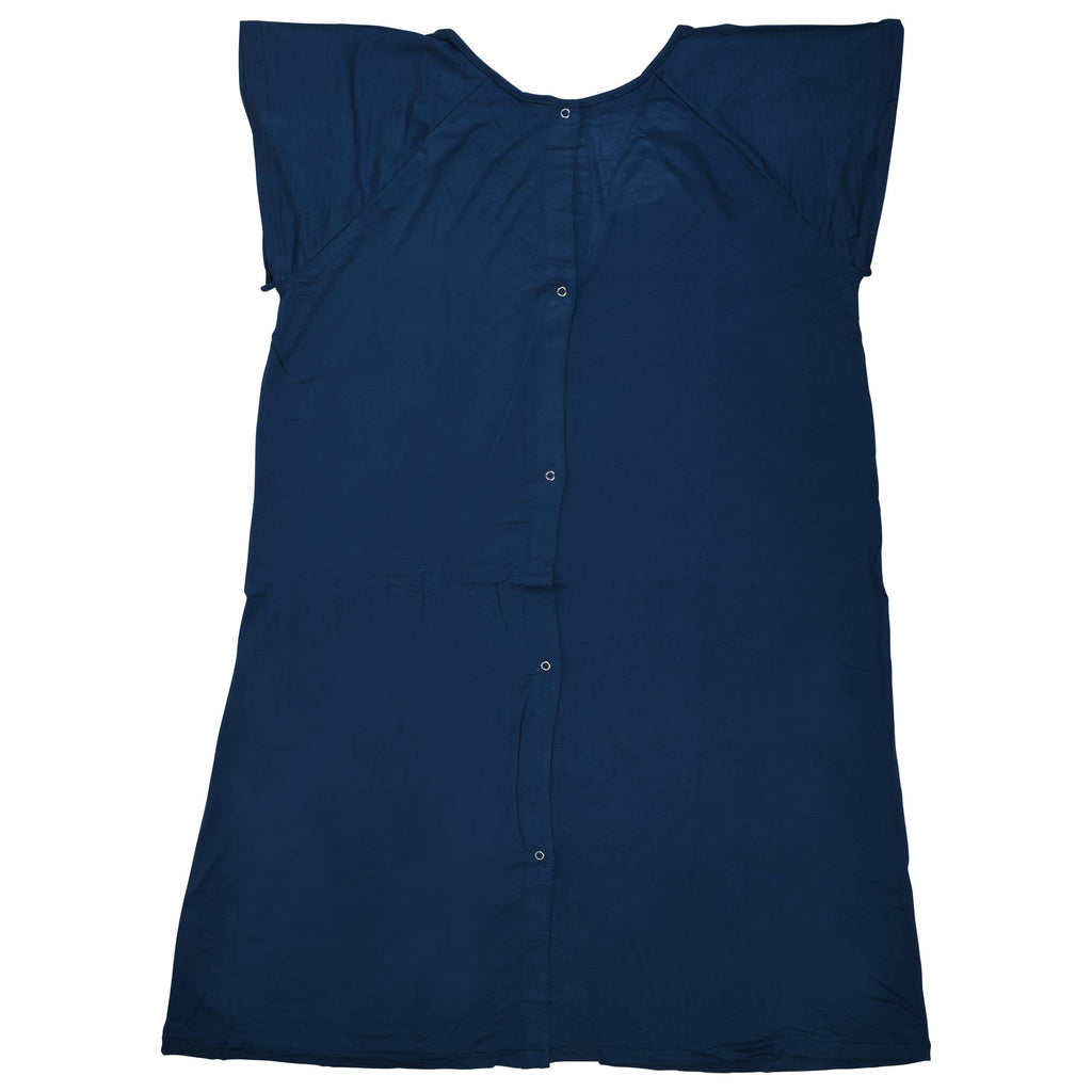 Navy Blue Maternity Mommy Labor and Delivery/ Nursing Gown